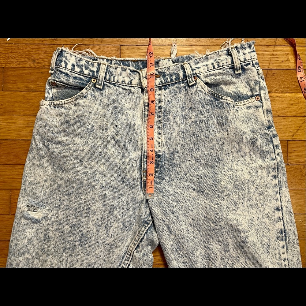 80-90s Vintage Orange Tab Acid Wash Levi’s 575 100% Cotton Jeans - Picture 12 of 14